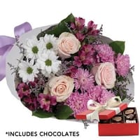 Love You Mum Charming Bouquet with Chocolate — view 1
