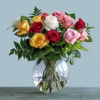 Mixed Dozen Roses — view 2