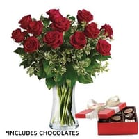 On My Mind Flower Arrangement with Chocolate — view 1