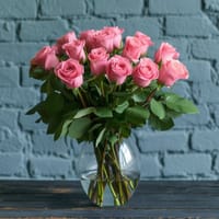 Perfect Pink Dozen Roses — view 2