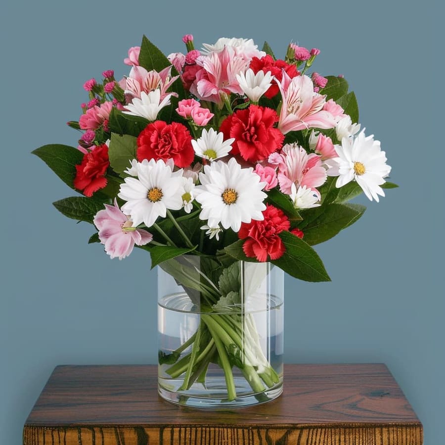 Polka Dot Flower Arrangement