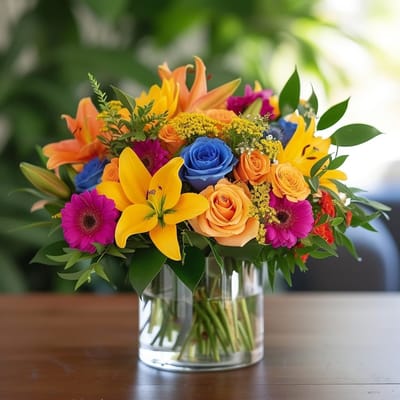 Rainbow Surprise Flower Arrangement