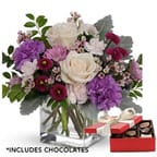 Serene Mum Floral Arrangement with Teddy gift option
