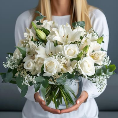 Simply Chic White Arrangement