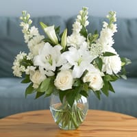 White Simplicity Flower Arrangement — view 2
