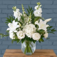 White Simplicity Flower Arrangement — view 3