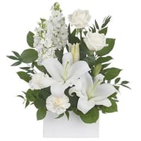 White Simplicity Flower Arrangement — view 4
