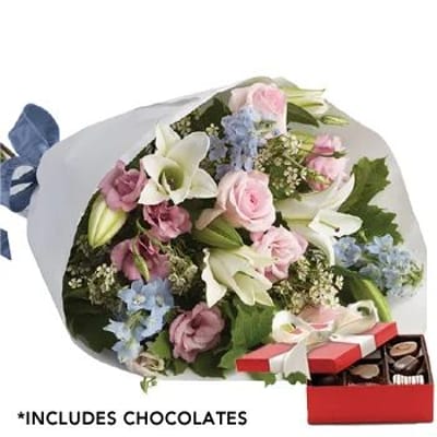 Wowee Pastel Flowers with Chocolate