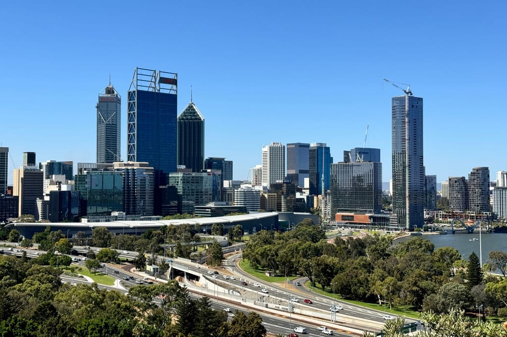Perth city skyline from Kings Park
