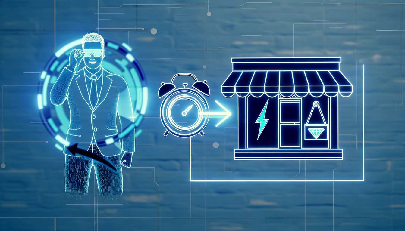 Client success spotlight graphic featuring a small business owner’s quote about time saved using StaffingSolutions.io’s AI virtual assistant.