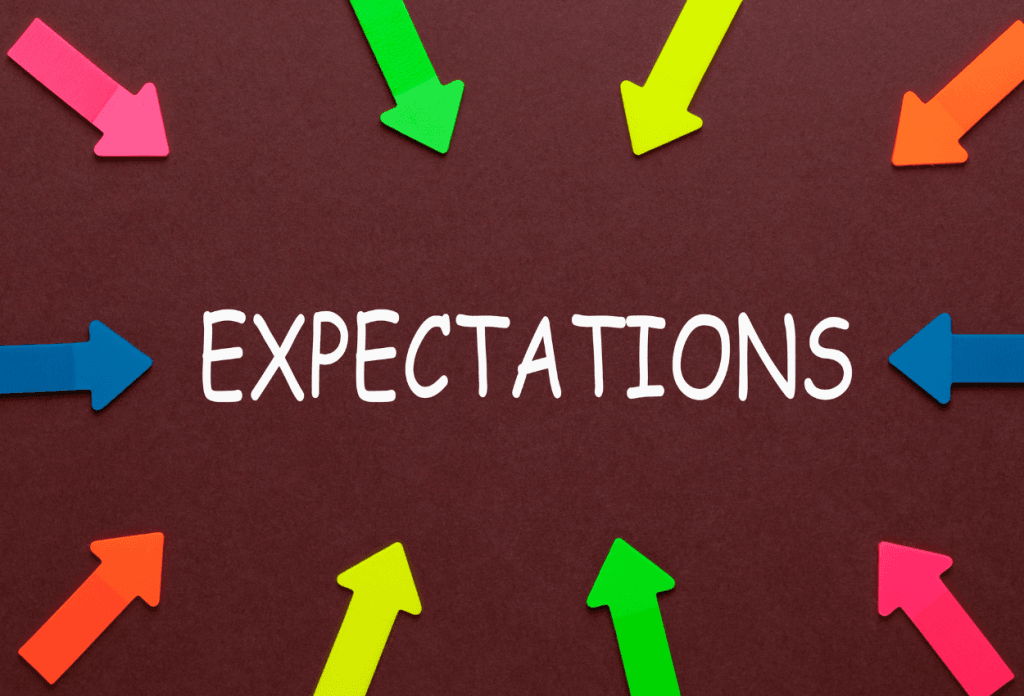 Set realistic expectations,workspace,alongside,kept,rocket ship,decorative featured image