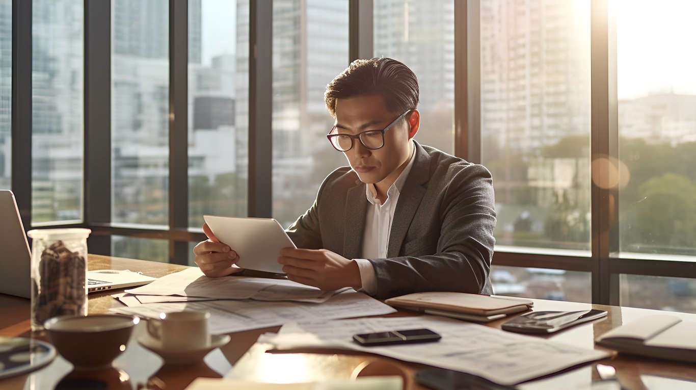 Corporate worker in an office