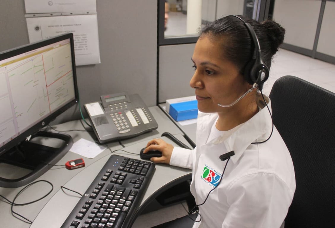 woman working on her desktop