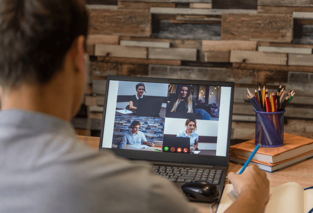 Human resources online meeting, employee needs motivation