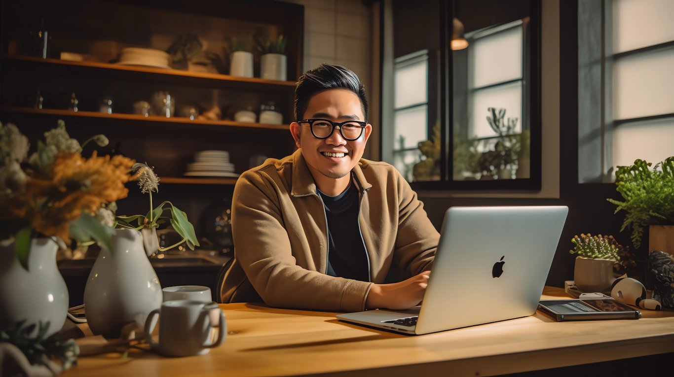 a happy virtual assistant