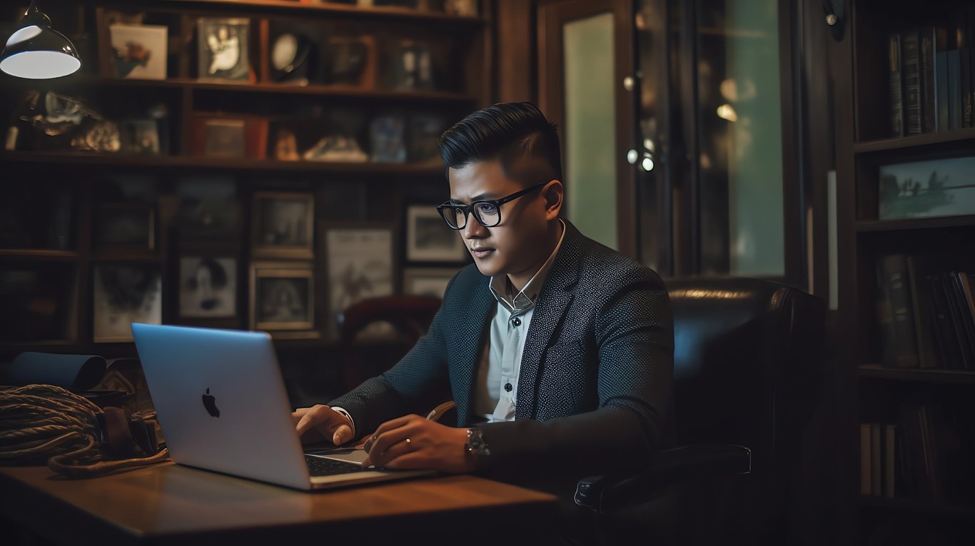 virtual assistant employee working