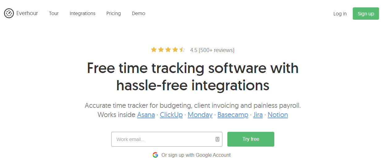Everhour website