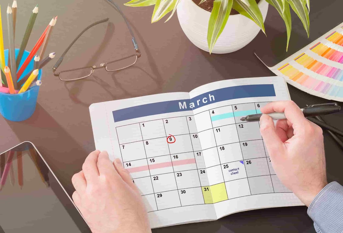 virtual assistant planning about upcoming meetings