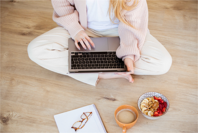remote employee working