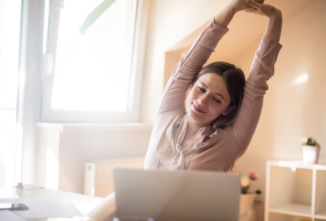stressed-free woman