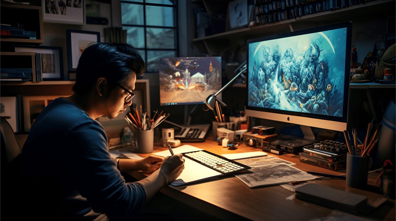remote graphic designer working