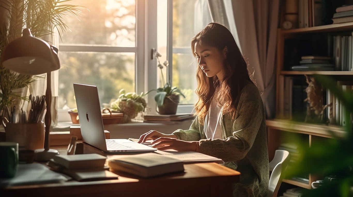 virtual assistant working on tasks