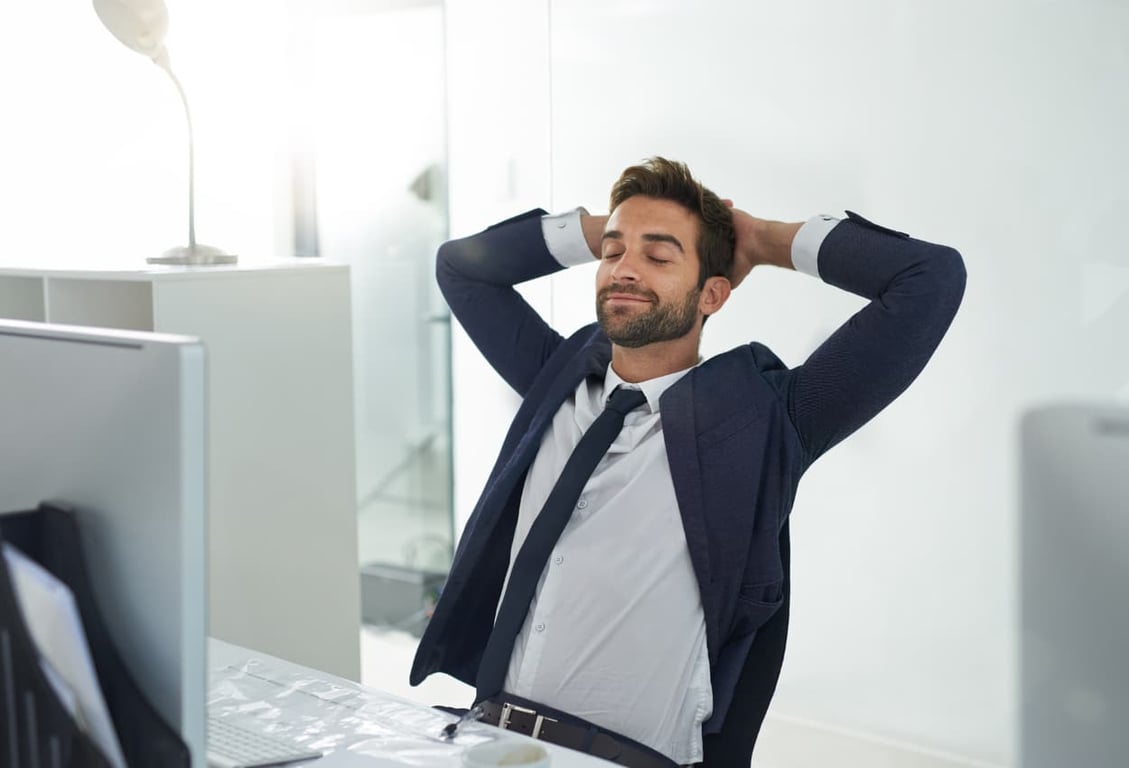 a stressed businessman