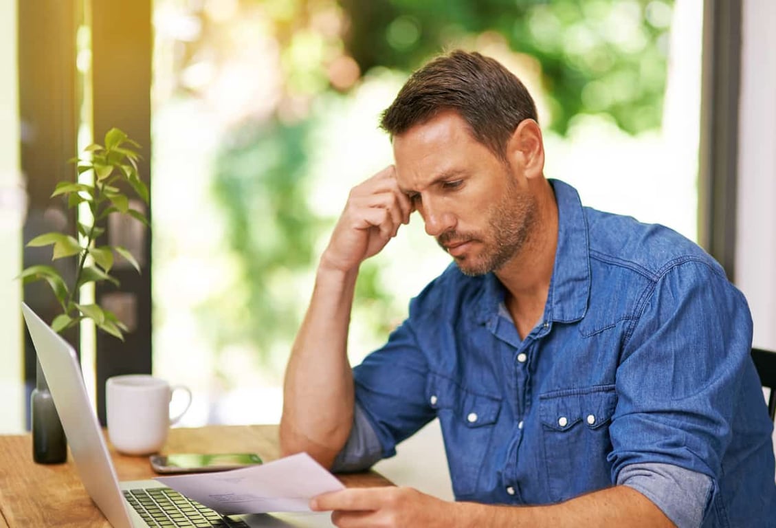 remote administrative assistant in his laptop