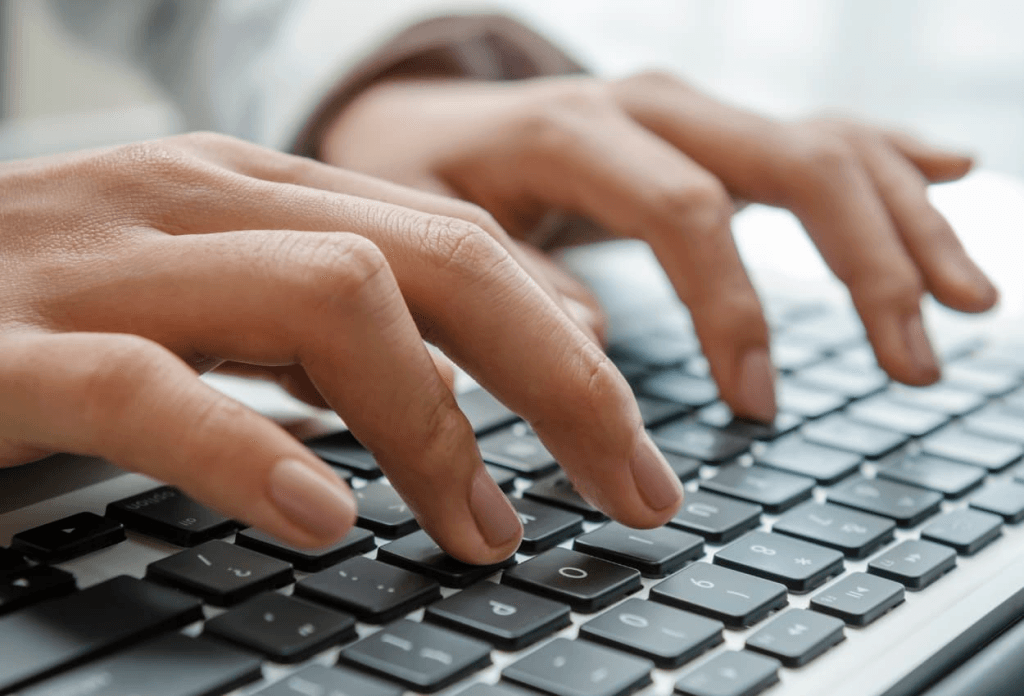 doing data entry tasks