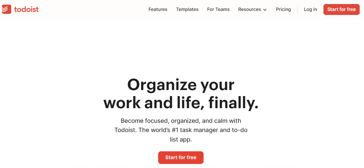 Todoist product screens