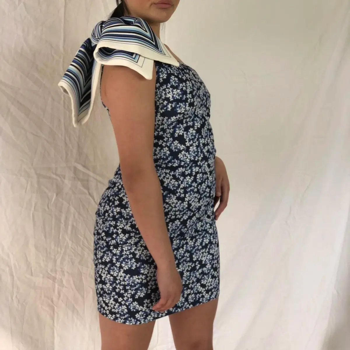 By Johnny Sculpture Sleeve Mini Dress Floral Size L / AU 12 photo 2