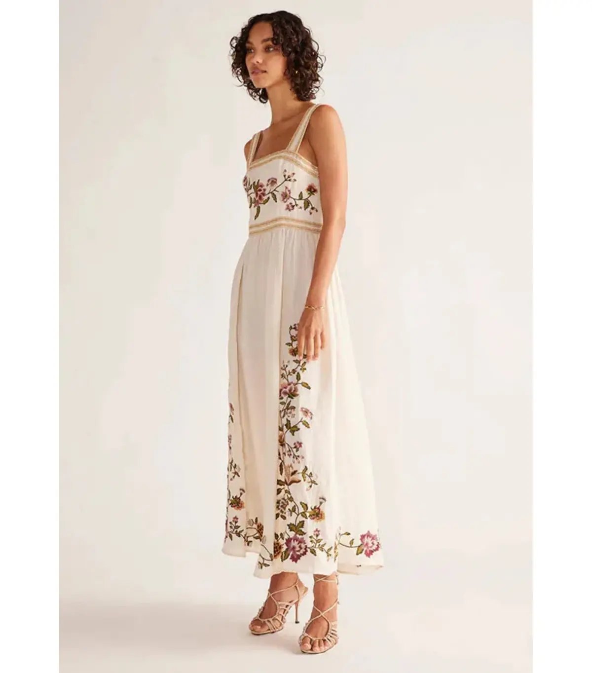 Mos The Label Camille Maxi Dress Ivory Size M / AU 10 photo 3