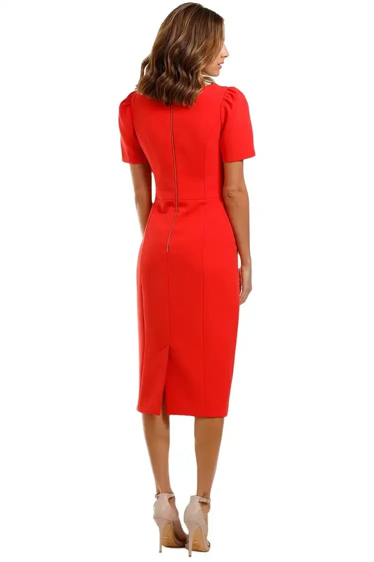 Rebecca Vallance Lamour Dress in Red Size 14 photo 3