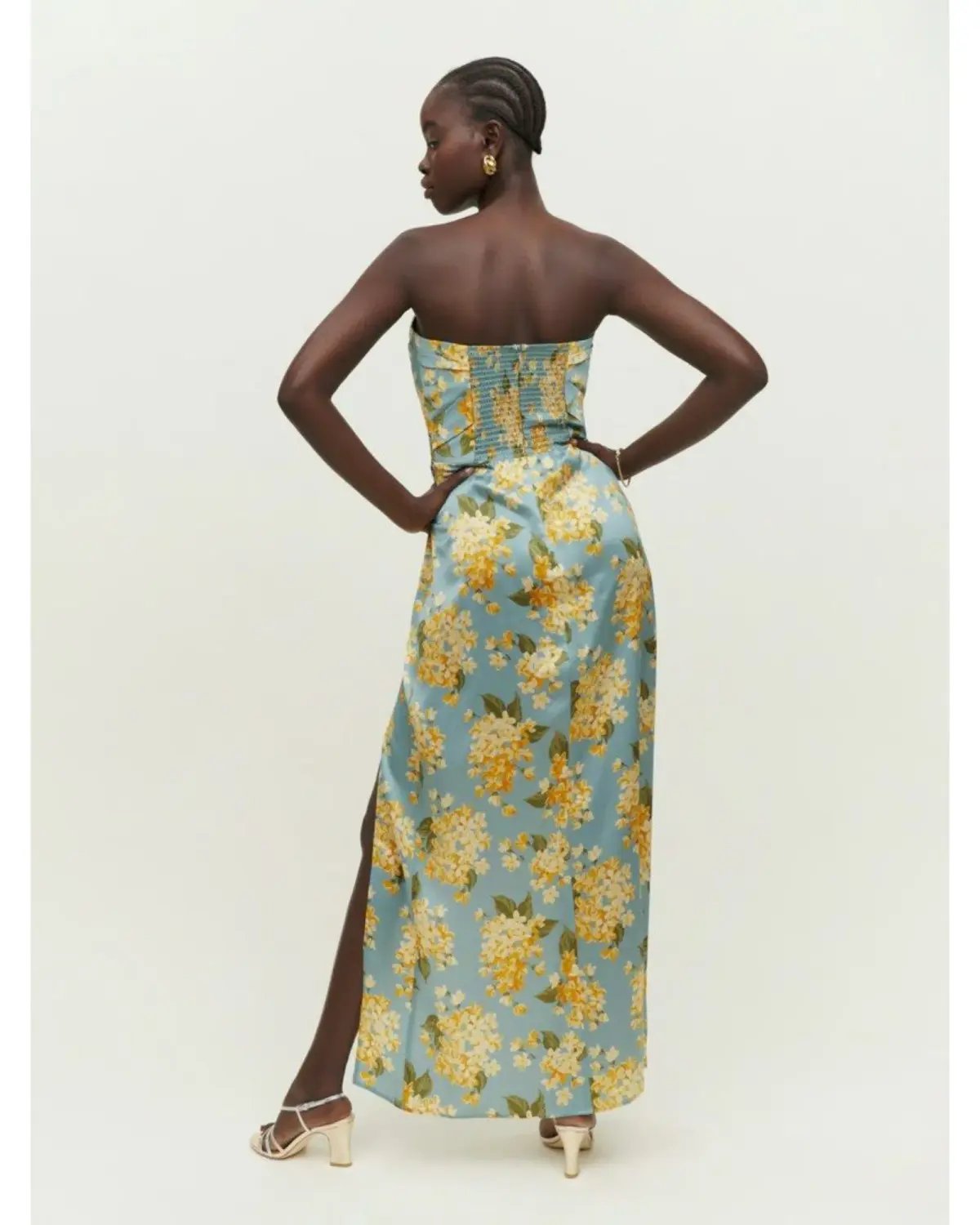 Reformation Barrow Silk Maxi Dress Floral Size AU 10 photo 2