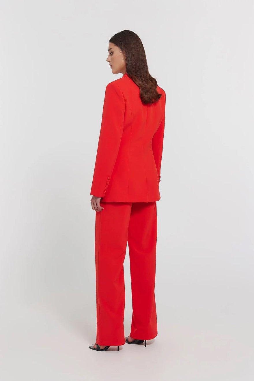 Kianna Shim Flare Pant - Red photo 3