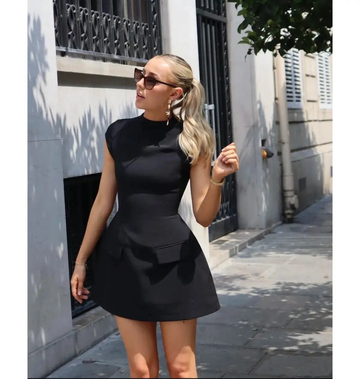 Odd Muse The Ultimate Muse Cap Sleeve Mini Dress Black Size AU 6 photo 4