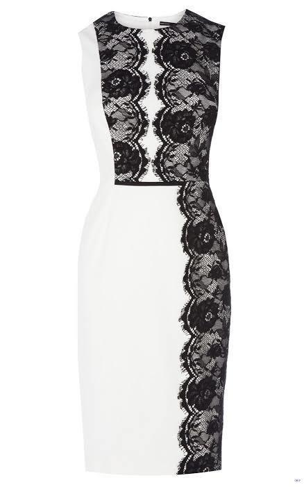 Karen Millen Black and white dress Size 6 photo 2