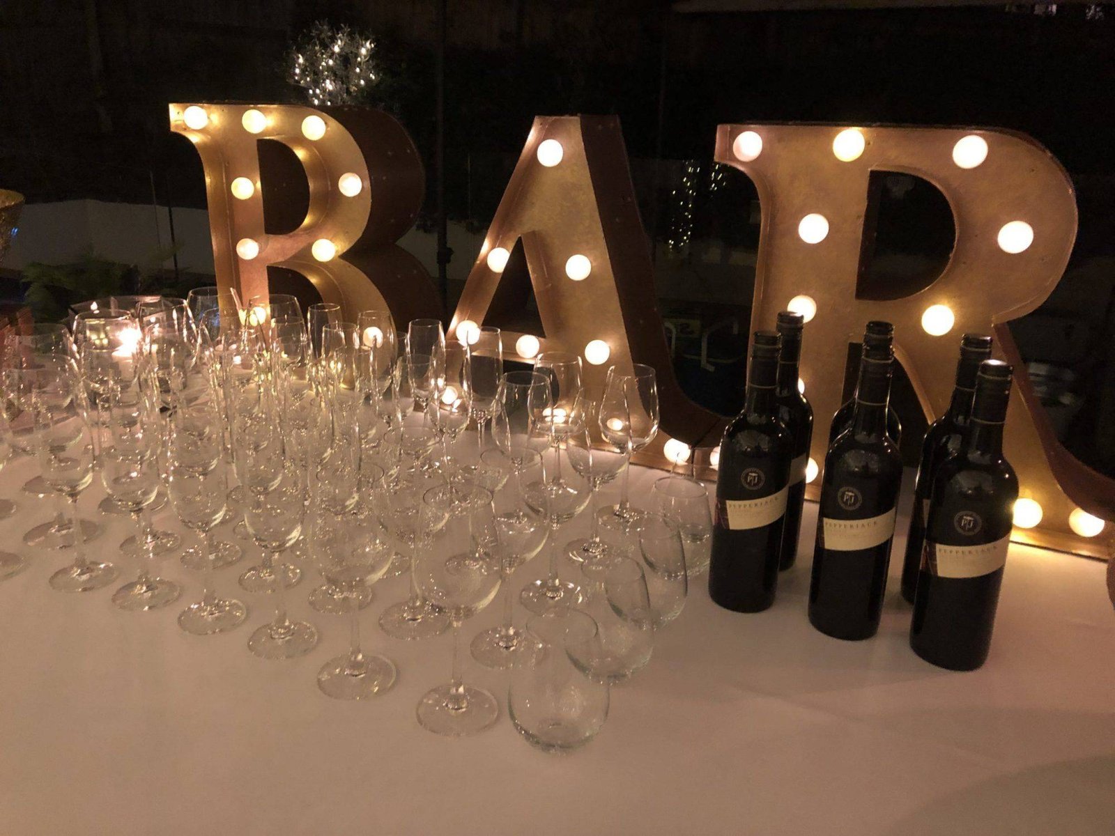 Gold BAR Letter Marquee Lights photo 2