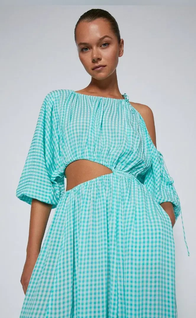 Scanlan Theodore Gingham Draw Cord Dress Mint Size 6 photo 2