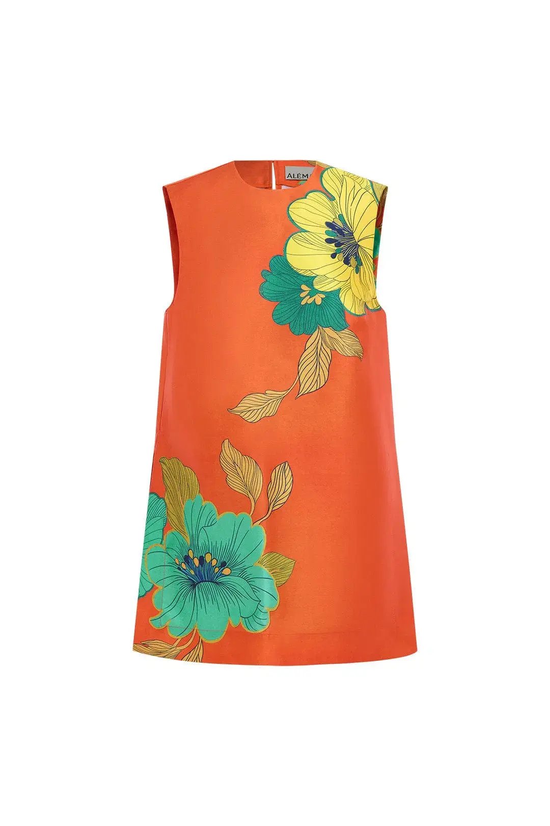 Alemais Piato Mini Dress Orange/Floral Size 12 photo 4