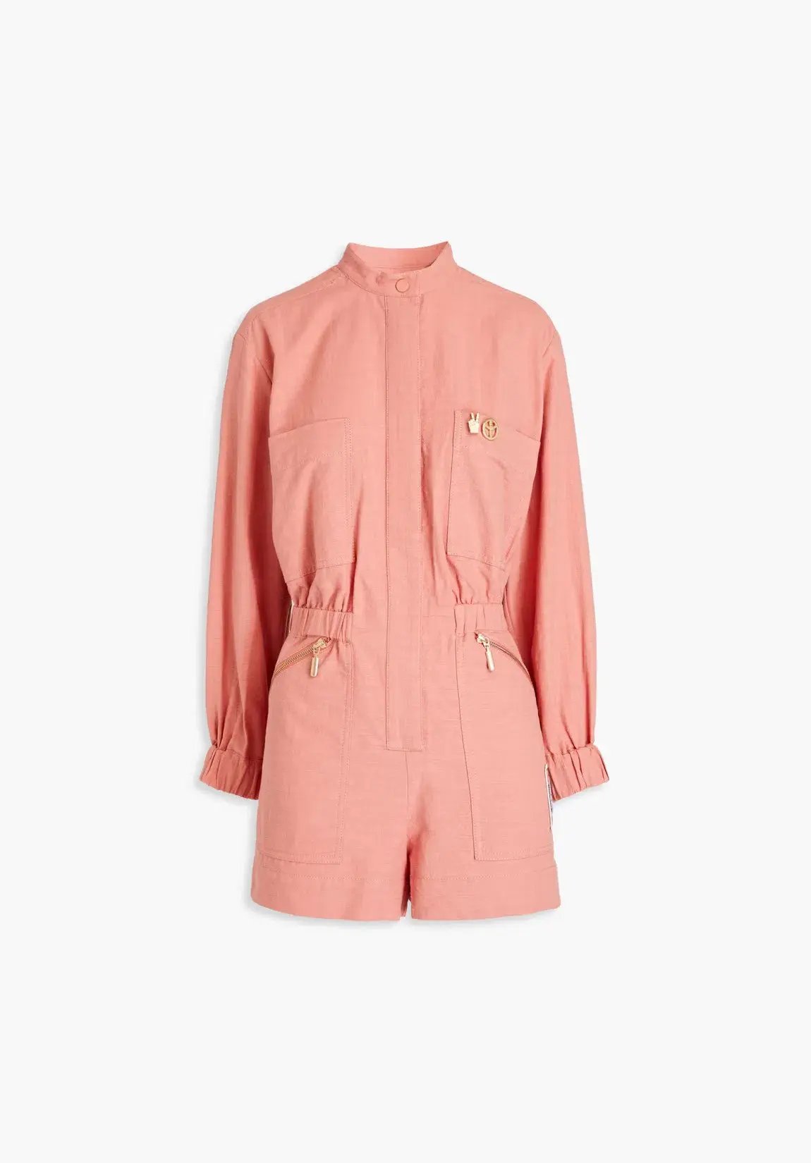 Zimmerman Appliquéd Cotton Playsuit Pink Size 4/ AU 16 photo 3