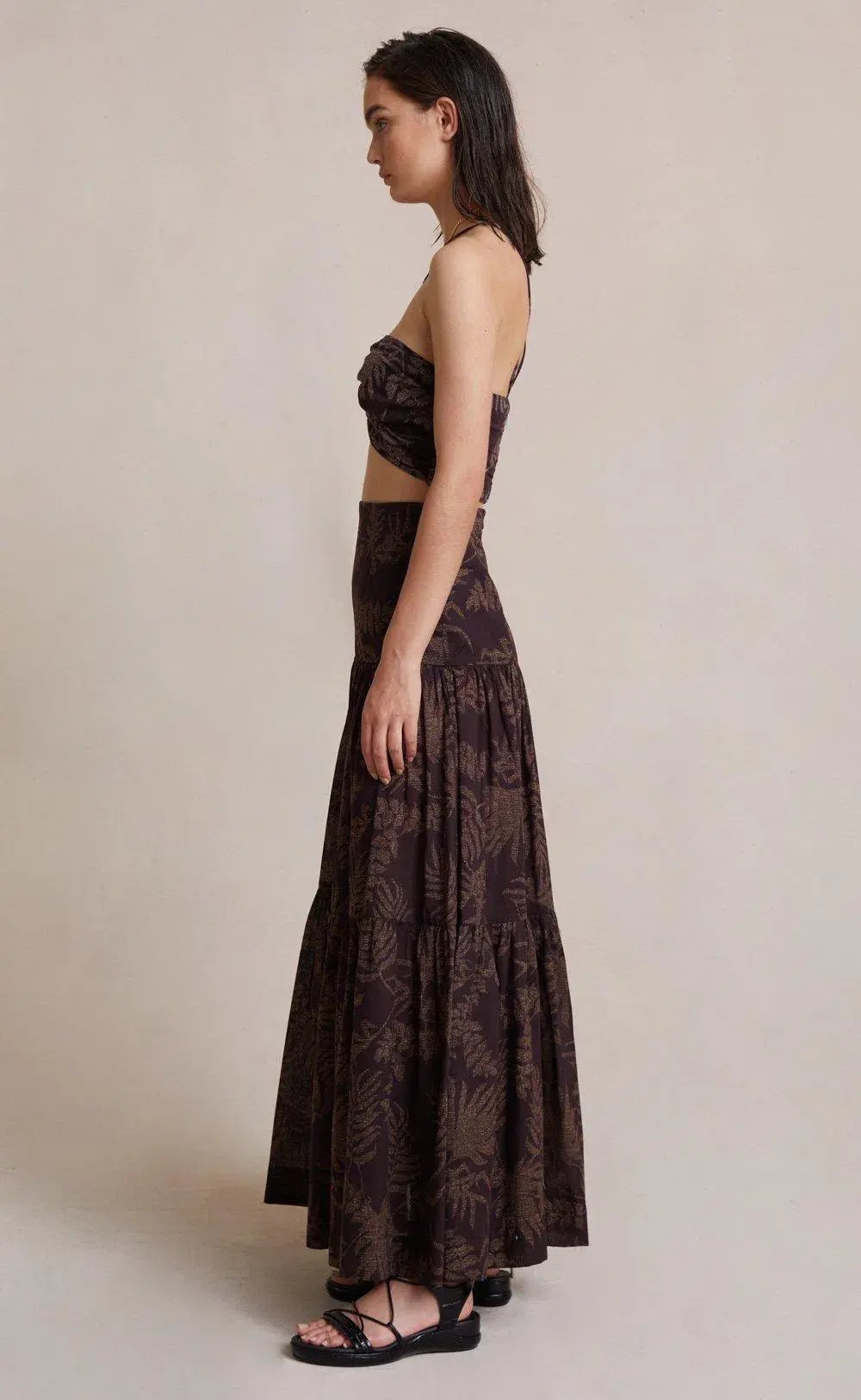 Bec & Bridge Desert Palm Top and Maxi Skirt Set Print Size 8 photo 2