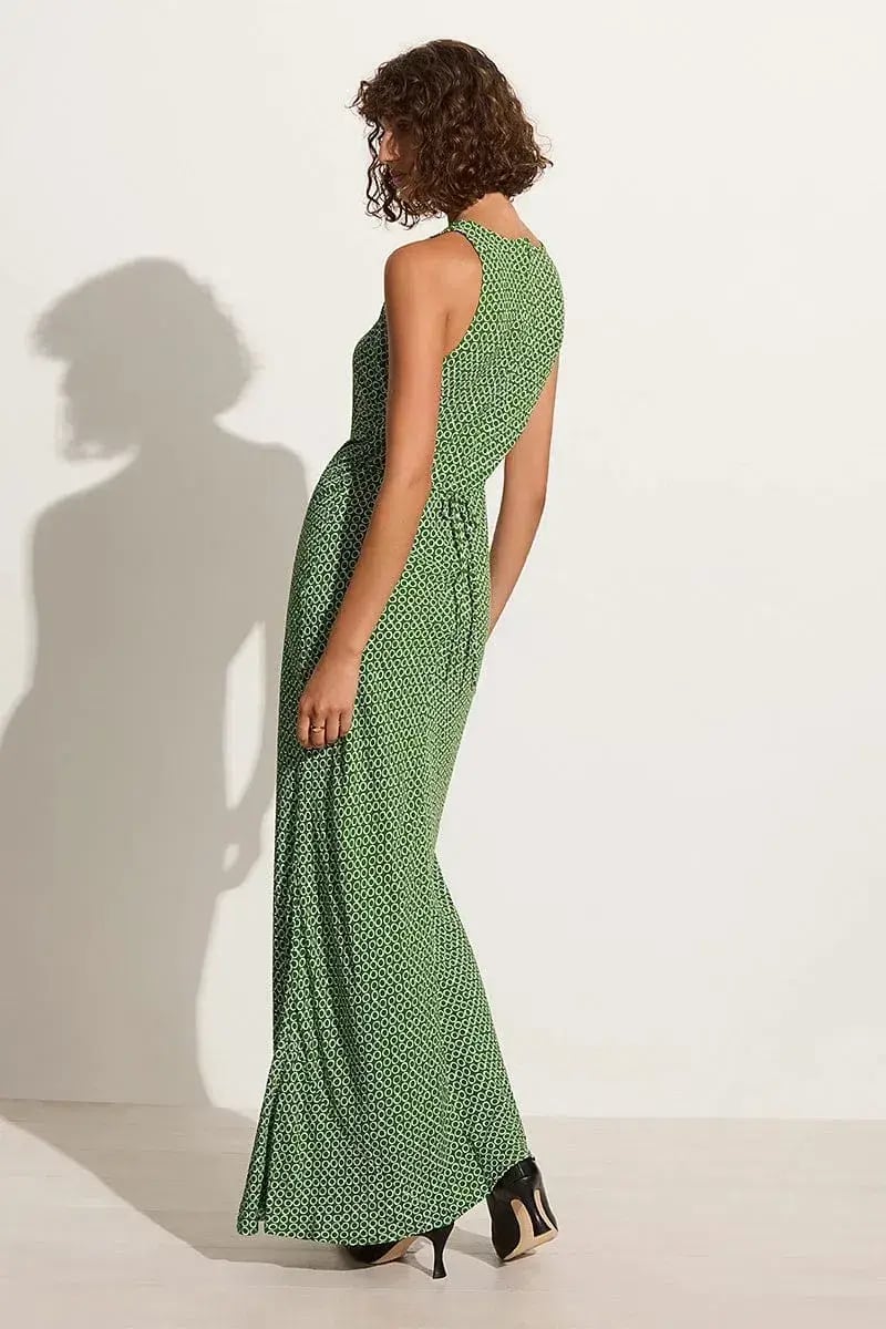 Faithfull the Brand Clementine Maxi Dress Green Size 8 photo 2