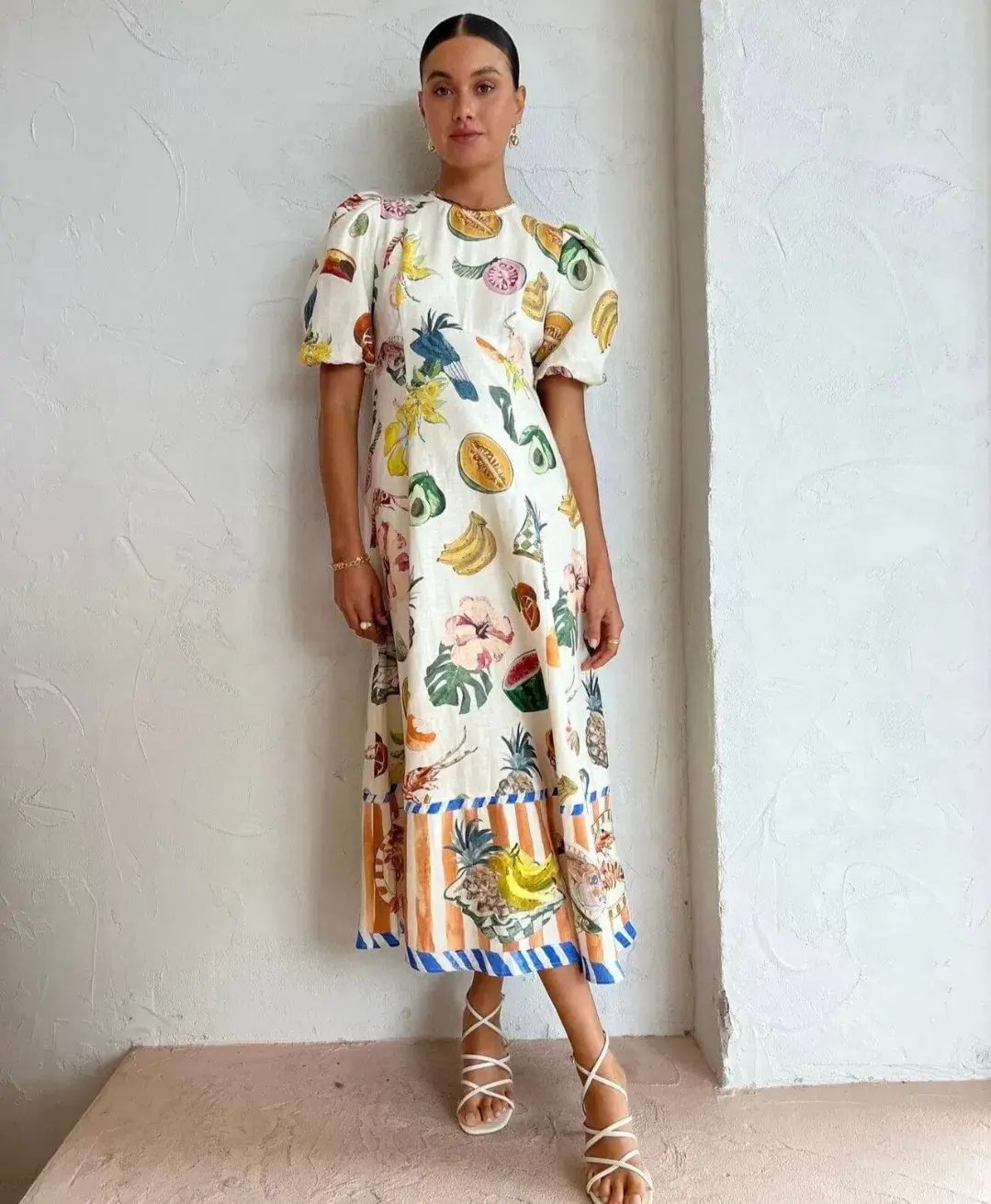 Alemais Theo Midi Dress in Print Size 12 photo 2