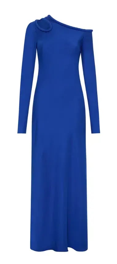 Bianca Spender Vivian Satin Dress Cobalt Size 2 / Au 10 photo 7