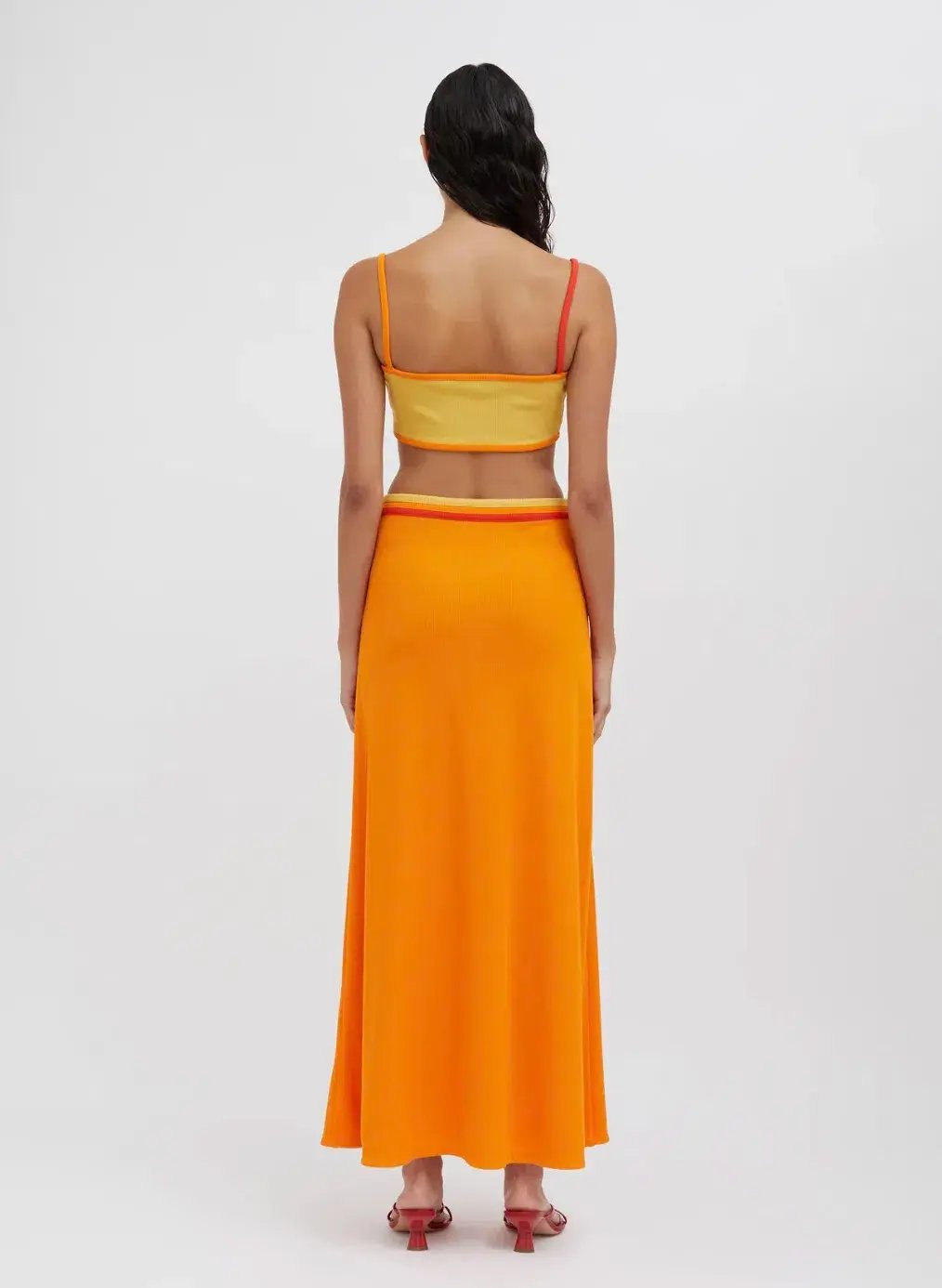 Christopher Esber  Fran Bandeau Top Orange Size 10 photo 4
