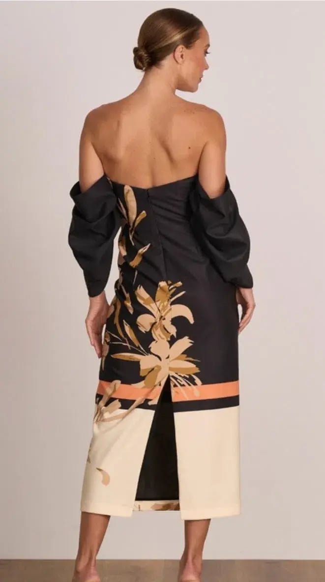 Pasduchas  Flicker Party Midi Dress Floral Size 12 photo 3