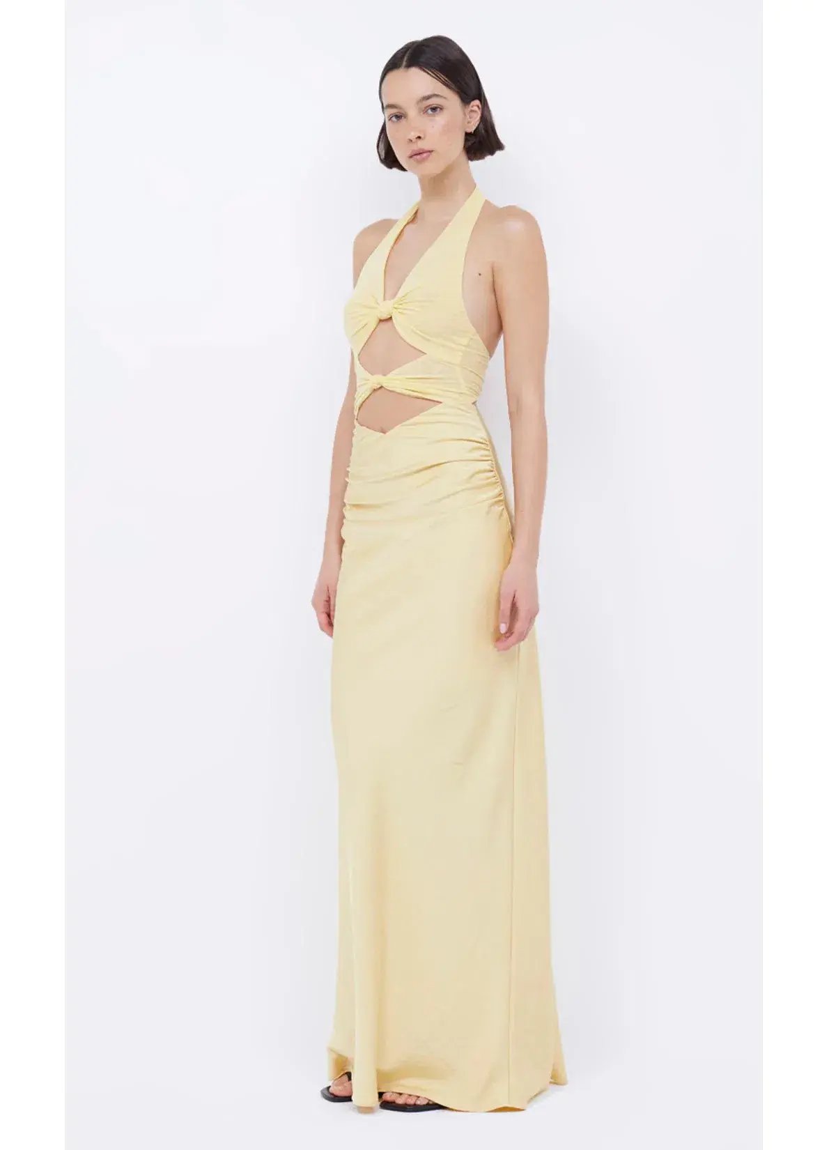 Bec & Bridge Solare Halter Dress Citrus Yellow Size S/AU 8 photo 2
