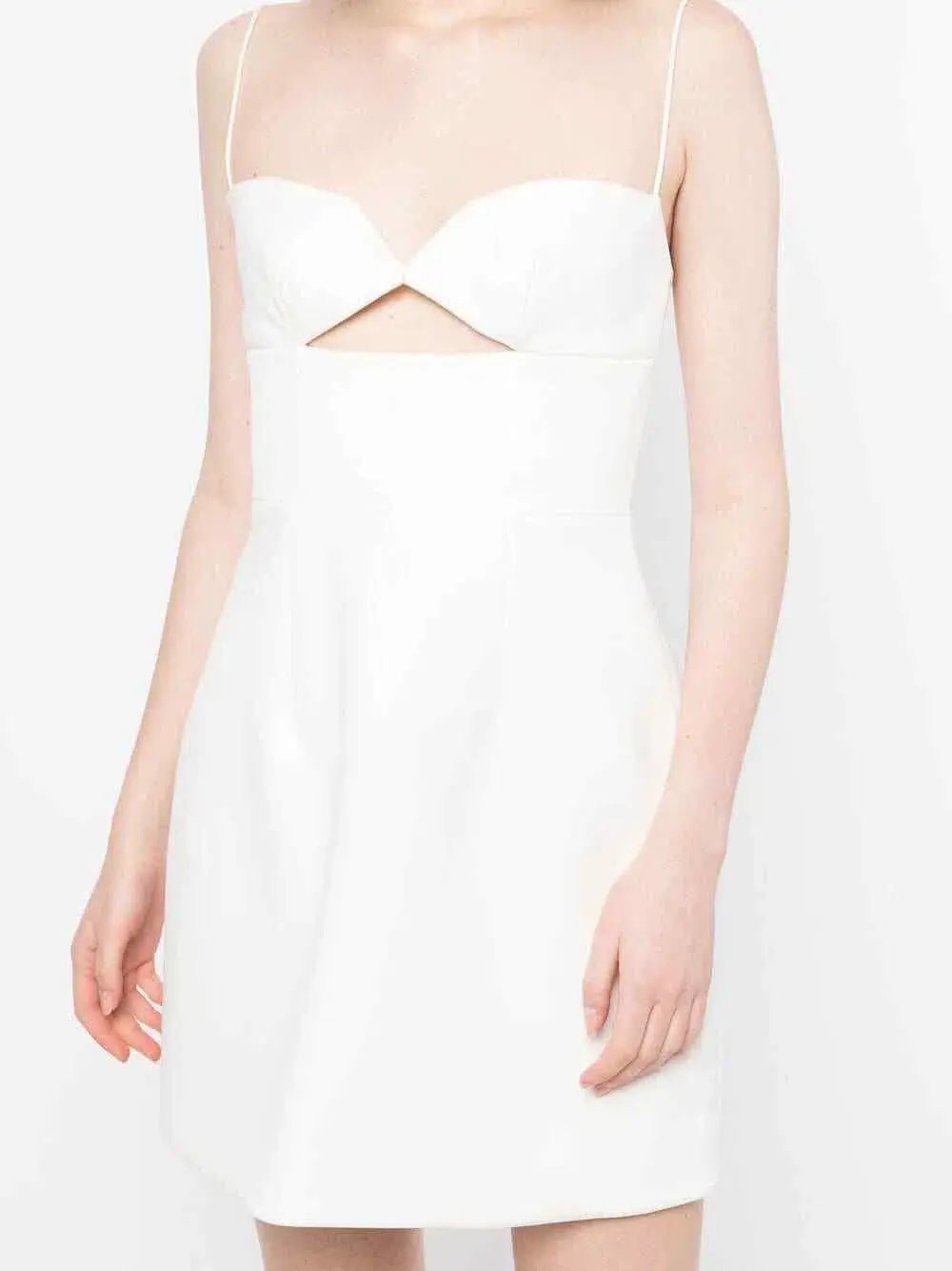 Rachel Gilbert Bodie Cut Out Sleeveless Cocktail Mini Dress White Size 10 photo 2