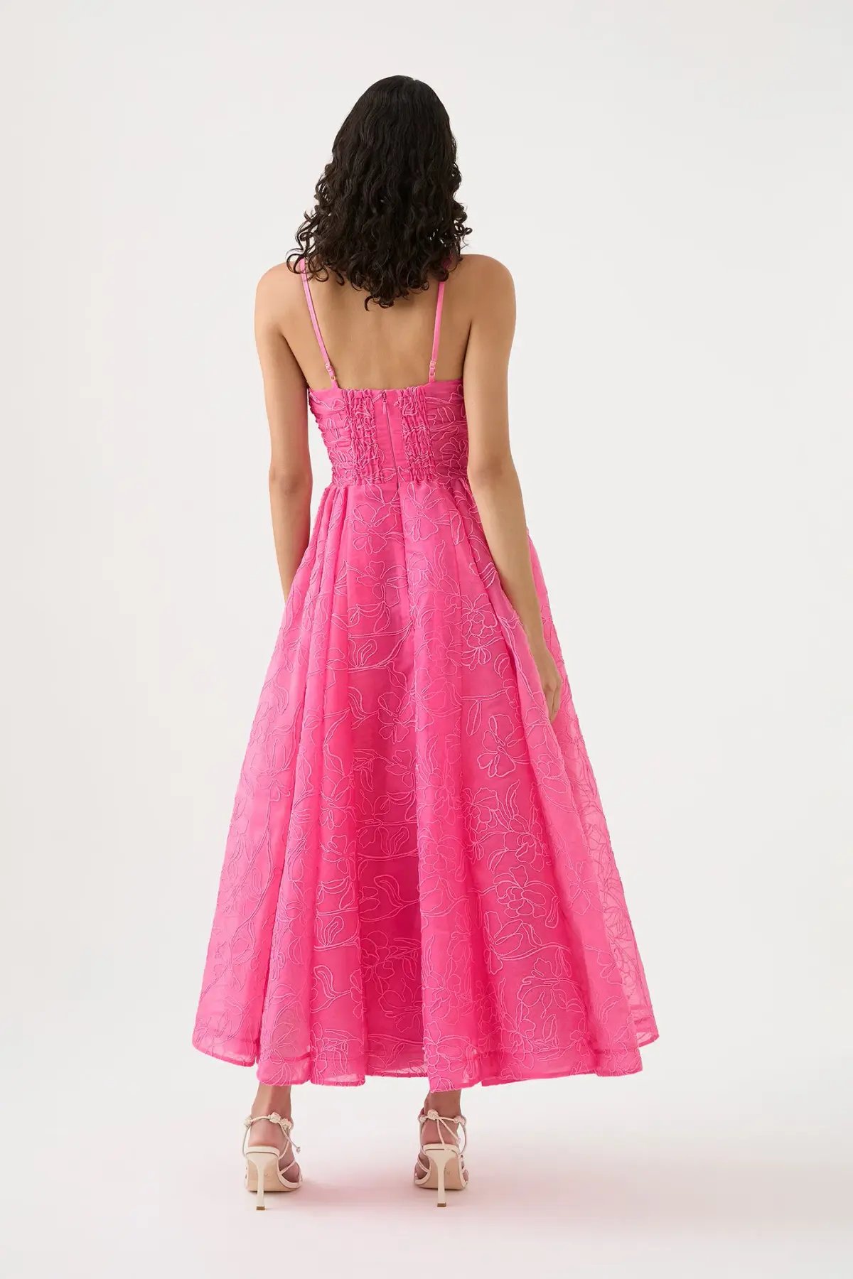 Aje Evangeline Cornelli Maxi Dress Protea Pink Size L / AU 12 photo 2